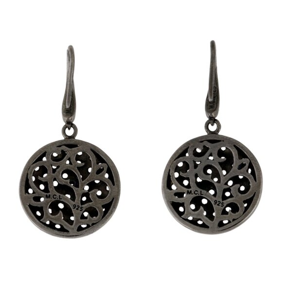 MCL BY MATTHEW CAMPBELL LAURENZA SAPPHIRE STERLING SILVER  DROP EARRINGS - Picture 7 of 9